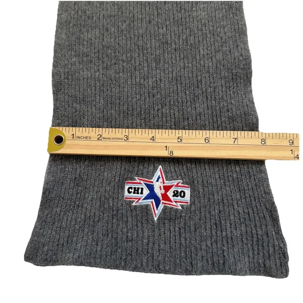 Portolano NBA All Star 2020 Chicago Cashmere Scarf Gray Unisex Basketball